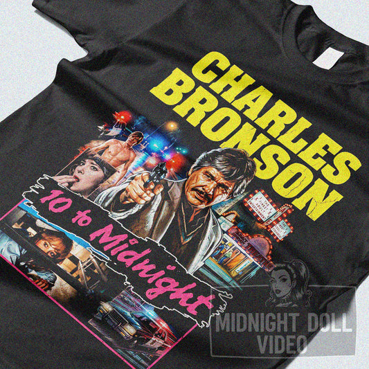 10 TO MIDNIGHT (1983) - "BRONSON IS BACK" VINTAGE T-SHIRT