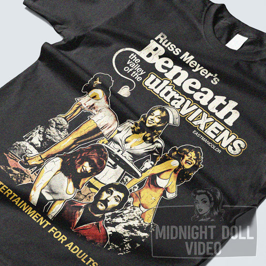 BENEATH THE VALLEY OF THE ULTRA-VIXENS (1979) - "ENTERTAINMENT FOR ADULTS" VINTAGE T-SHIRT