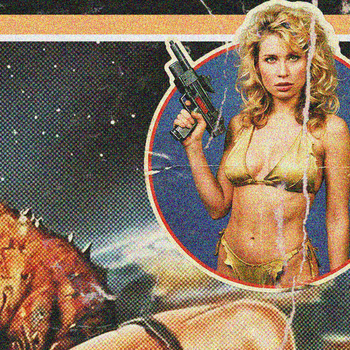 SLAVE GIRLS FROM BEYOND INFINITY (1987) - "ESCAPE FROM A SAVAGE PLANET!" VHS TRIBUTE ART PRINT