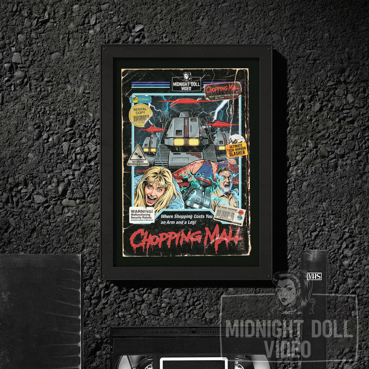 Chopping Mall (1986) - "Killbots" VHS Tribute Art Print