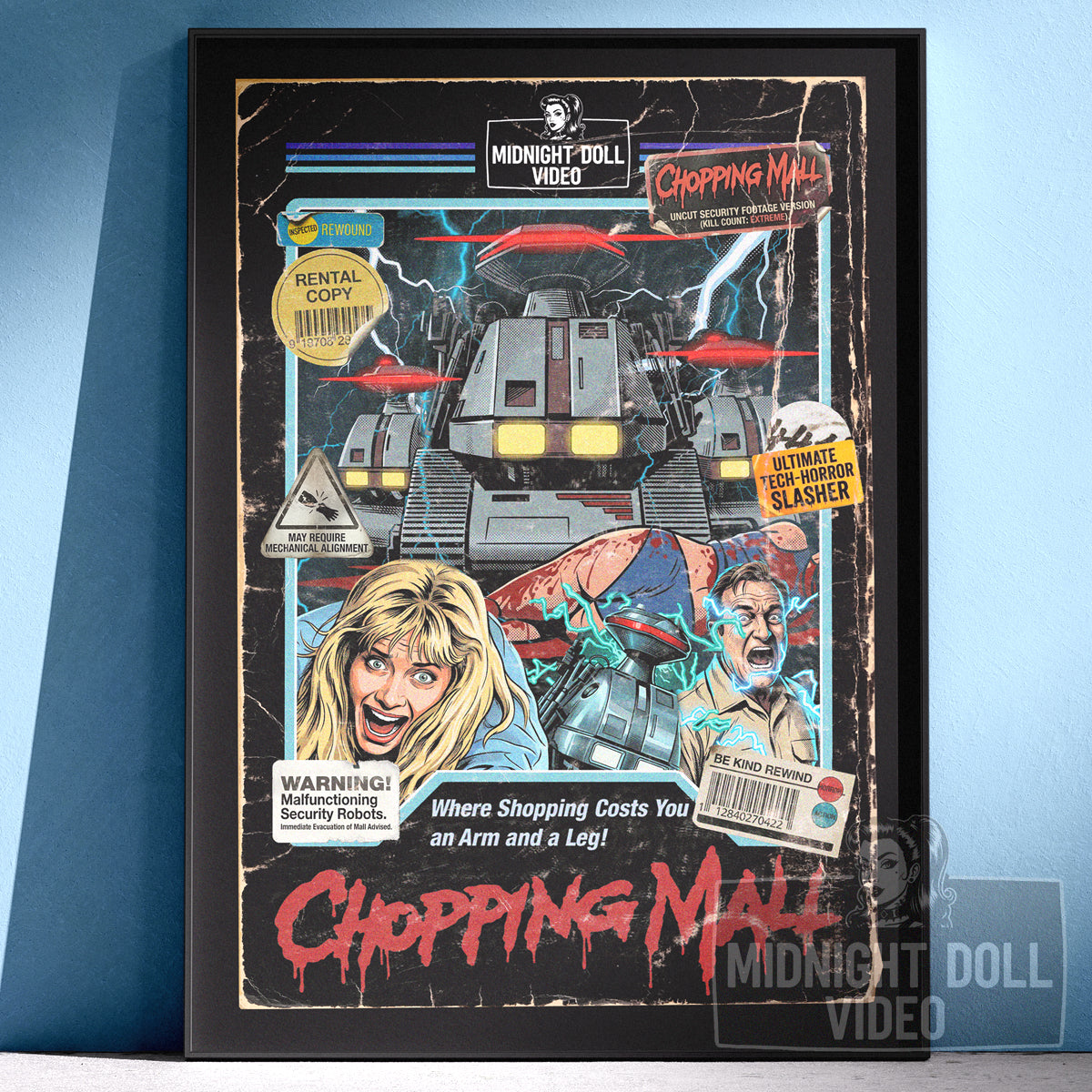 Chopping Mall (1986) - "Killbots" VHS Tribute Art Print