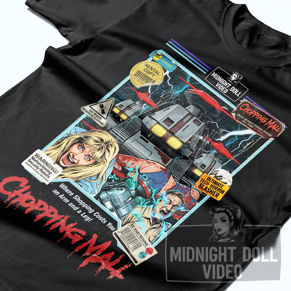Chopping Mall (1986) - "Killbots" VHS Tribute T-Shirt