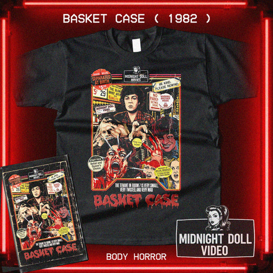 Basket Case (1982) - "Belial's Revenge" VHS Tribute T-Shirt
