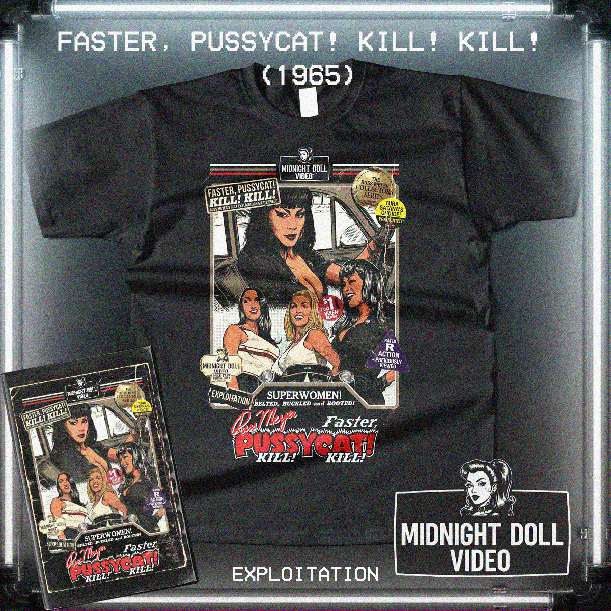 Faster, Pussycat! Kill! Kill! (1965) - VHS Tribute T-Shirt