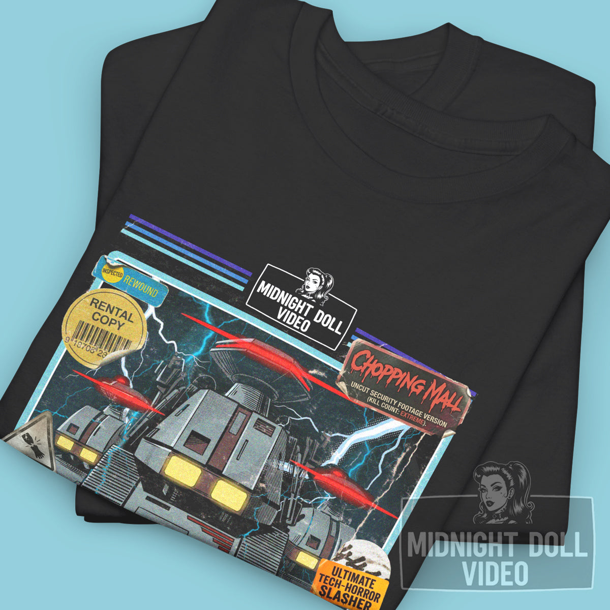 Chopping Mall (1986) - "Killbots" VHS Tribute T-Shirt