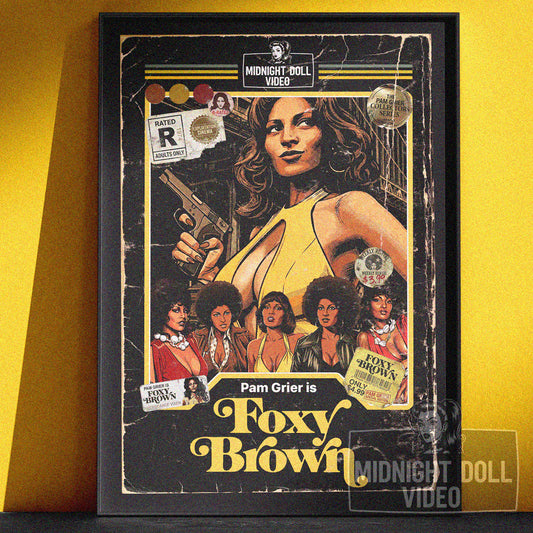 Foxy Brown (1974) - "A Whole Lot of Woman" VHS Tribute Art Print