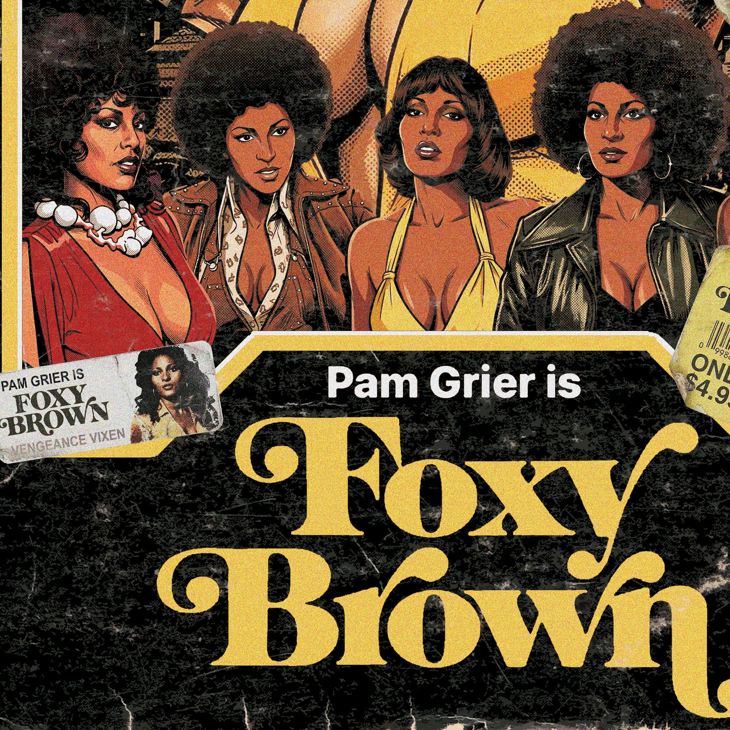 Foxy Brown (1974) - "A Whole Lot of Woman" VHS Tribute Art Print