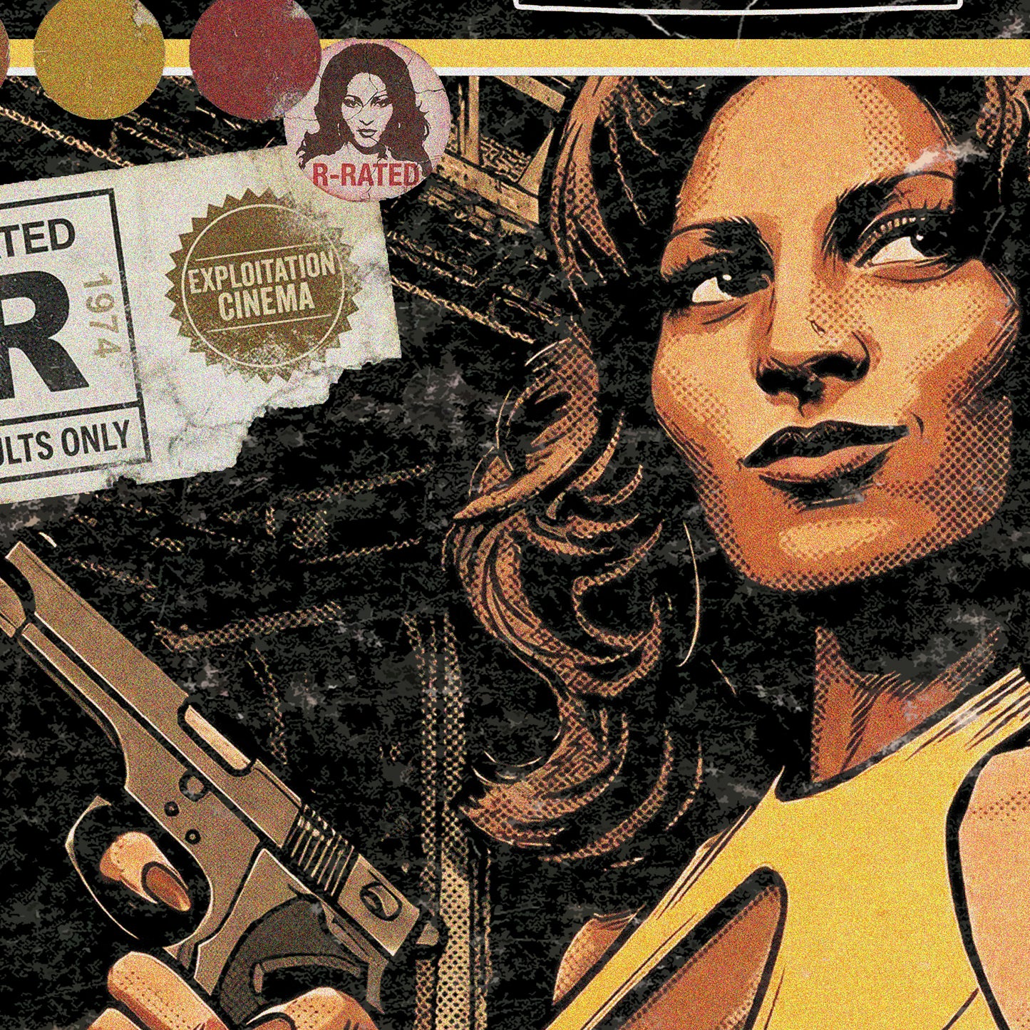 Foxy Brown (1974) - "A Whole Lot of Woman" VHS Tribute Art Print