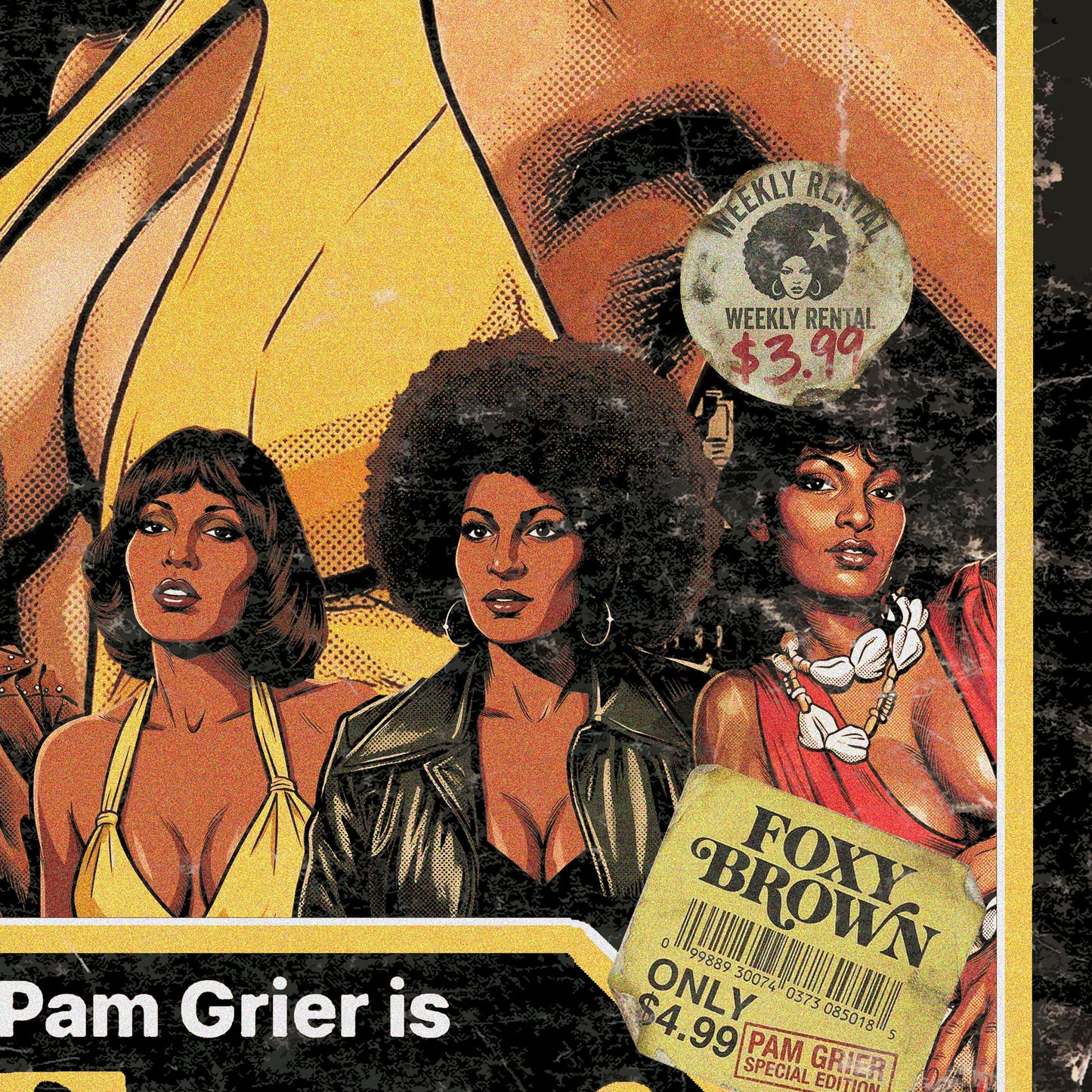 Foxy Brown (1974) - "A Whole Lot of Woman" VHS Tribute Art Print