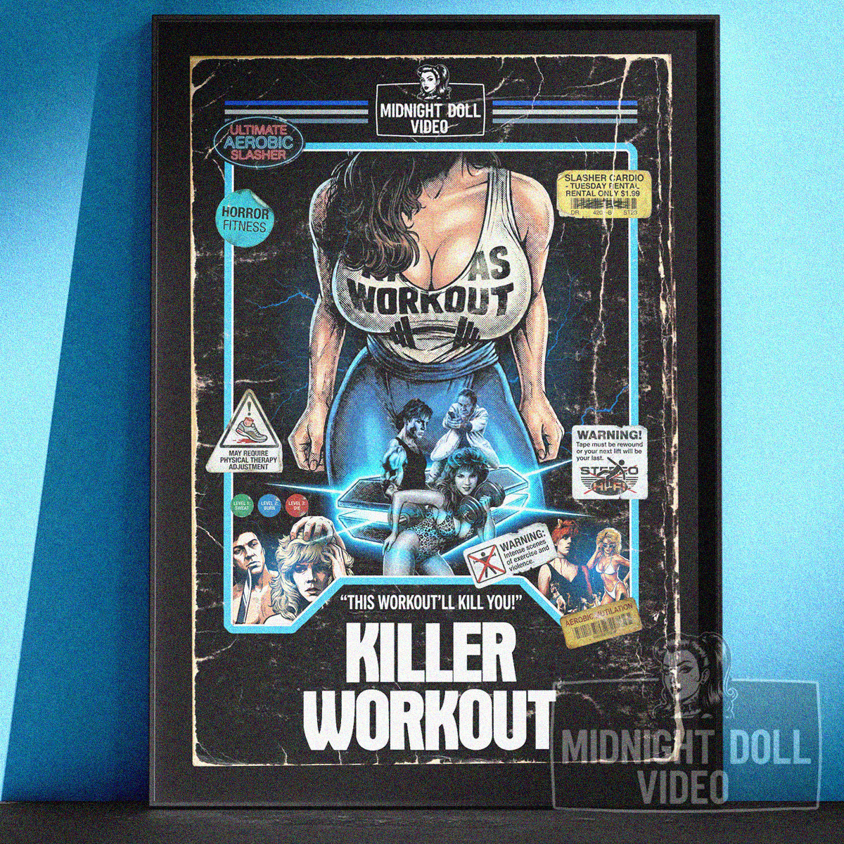 Killer Workout (1987) - "Aerobicide" VHS Tribute Art Print