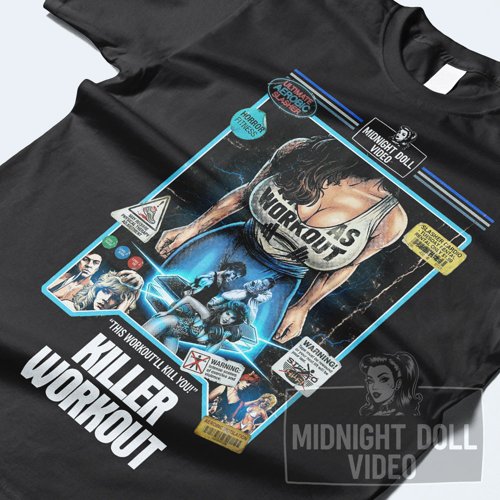 Killer Workout (1987) - "Aerobicide" VHS Tribute T-Shirt