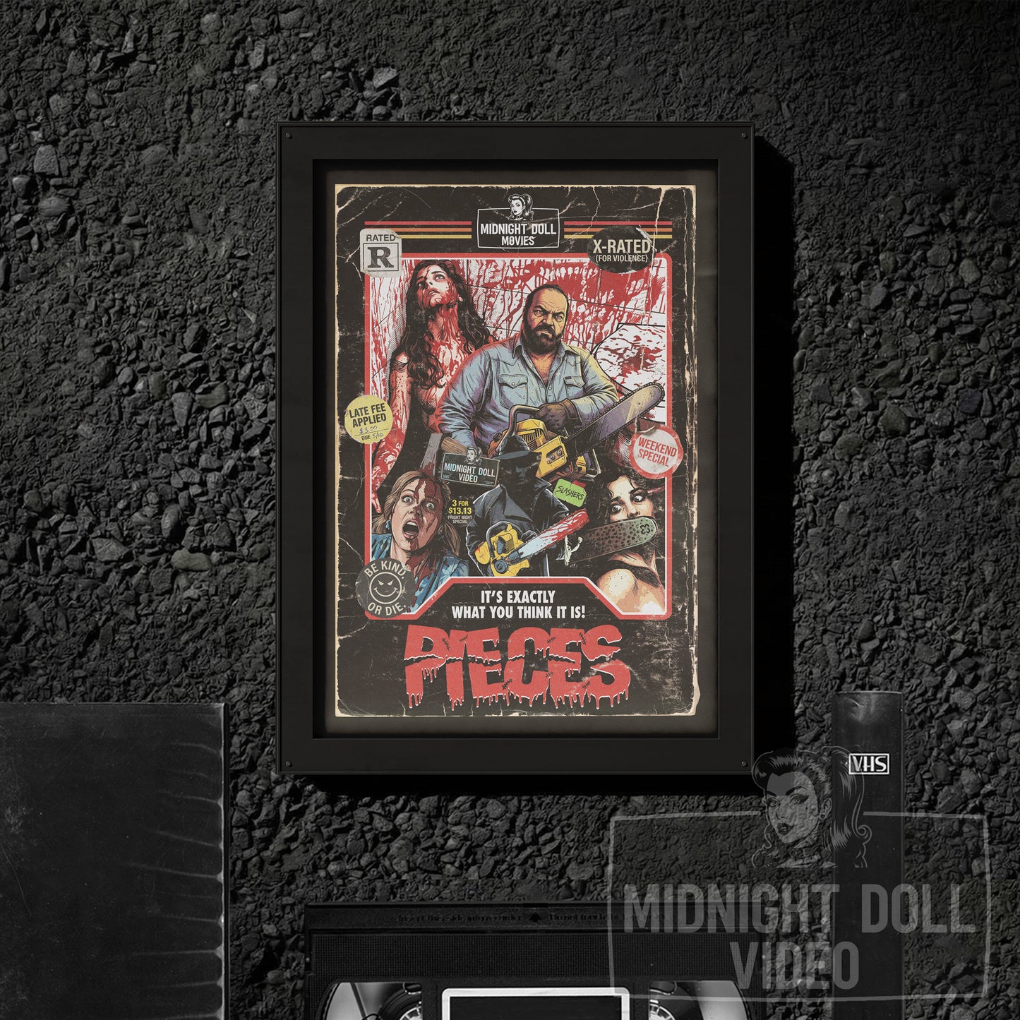 Pieces (1982) - "Mil Pedazos" VHS Tribute Art Print