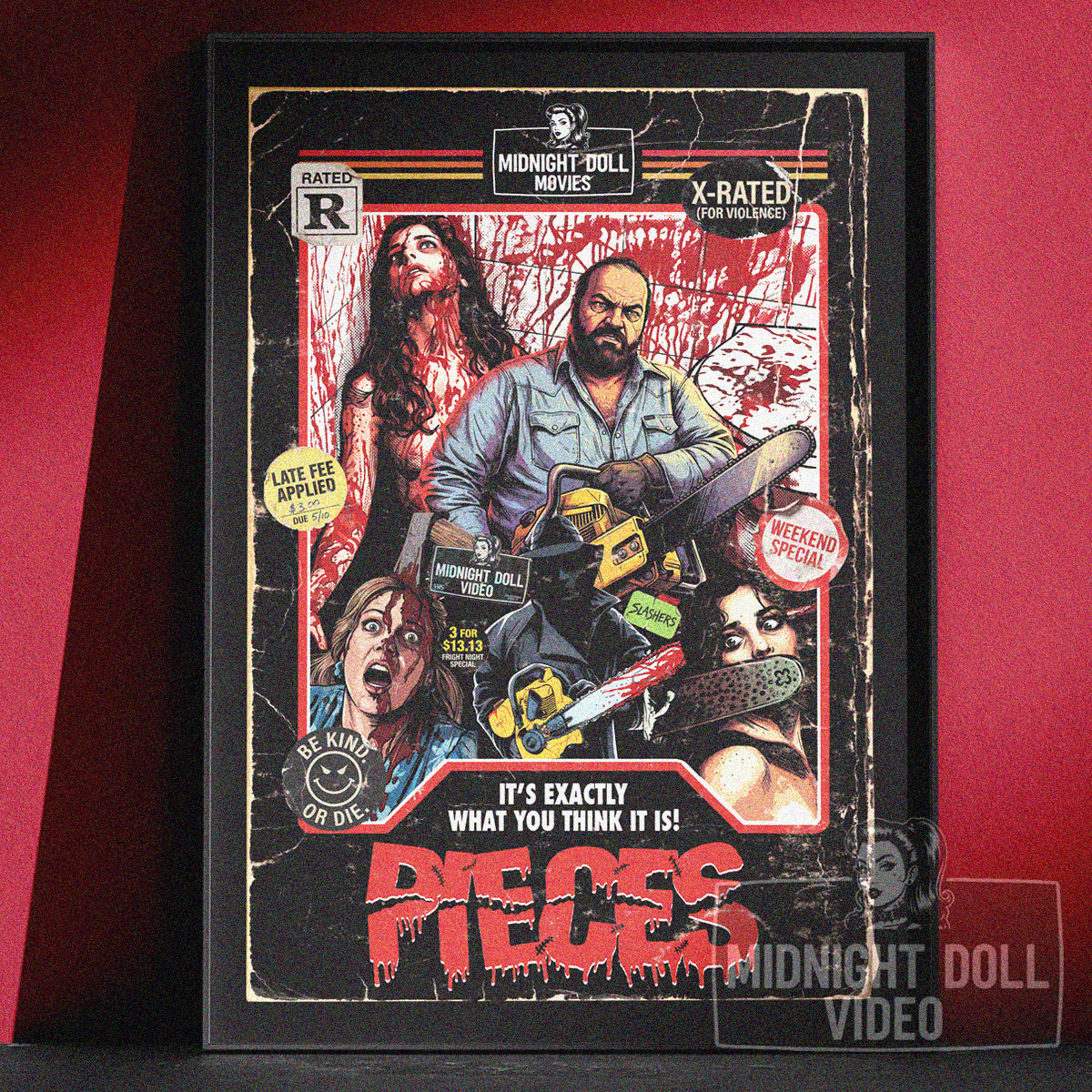 Pieces (1982) - "Mil Pedazos" VHS Tribute Art Print