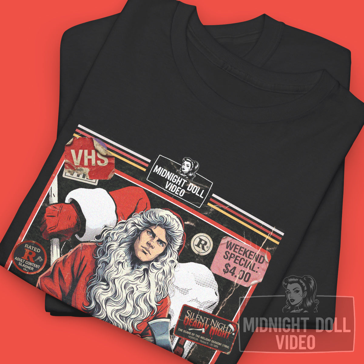 SILENT NIGHT, DEADLY NIGHT (1984) - "SANTA'S AXE" VHS TRIBUTE T-SHIRT