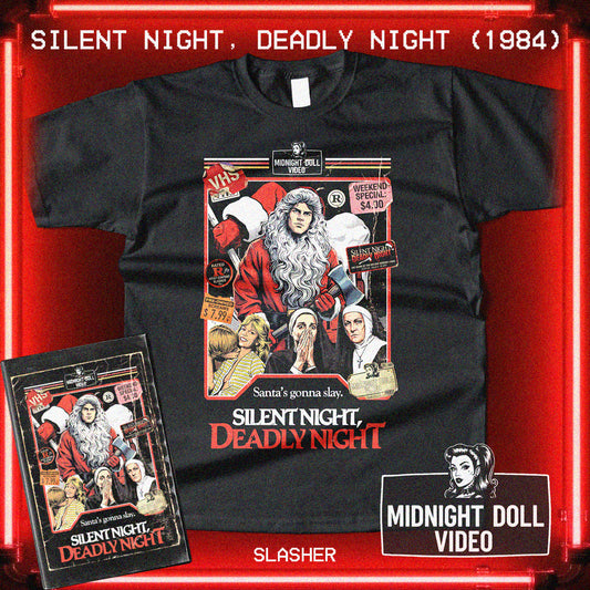 SILENT NIGHT, DEADLY NIGHT (1984) - "SANTA'S AXE" VHS TRIBUTE T-SHIRT