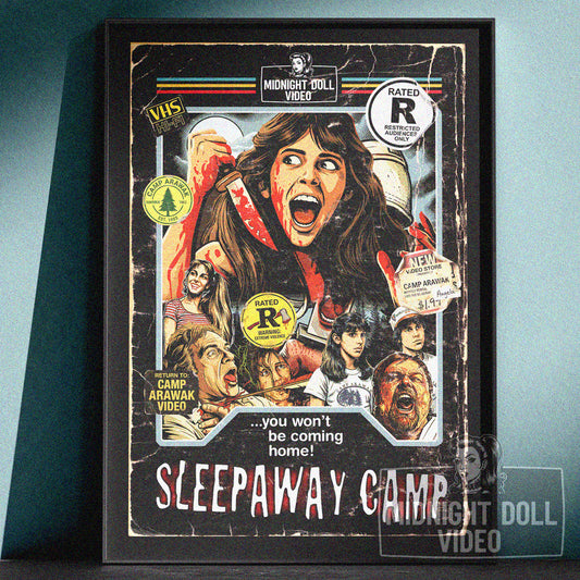 SLEEPAWAY CAMP (1983) - "CAMP ARAWAK" VHS TRIBUTE ART PRINT