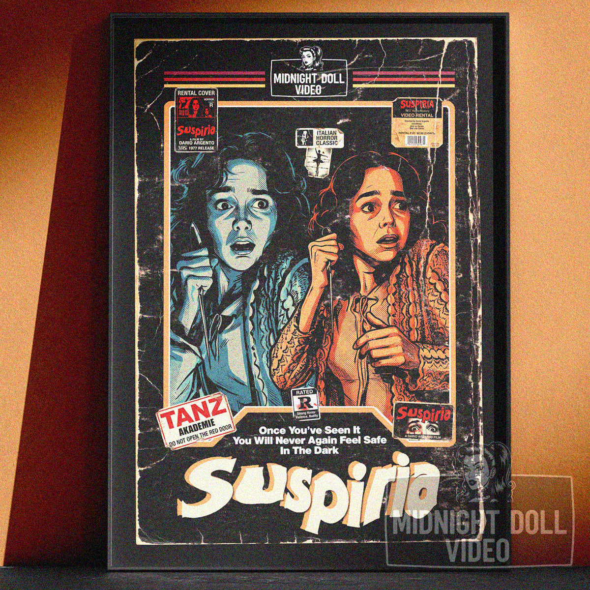 SUSPIRIA (1977) - "TANZ AKADEMIE" VHS TRIBUTE ART PRINT