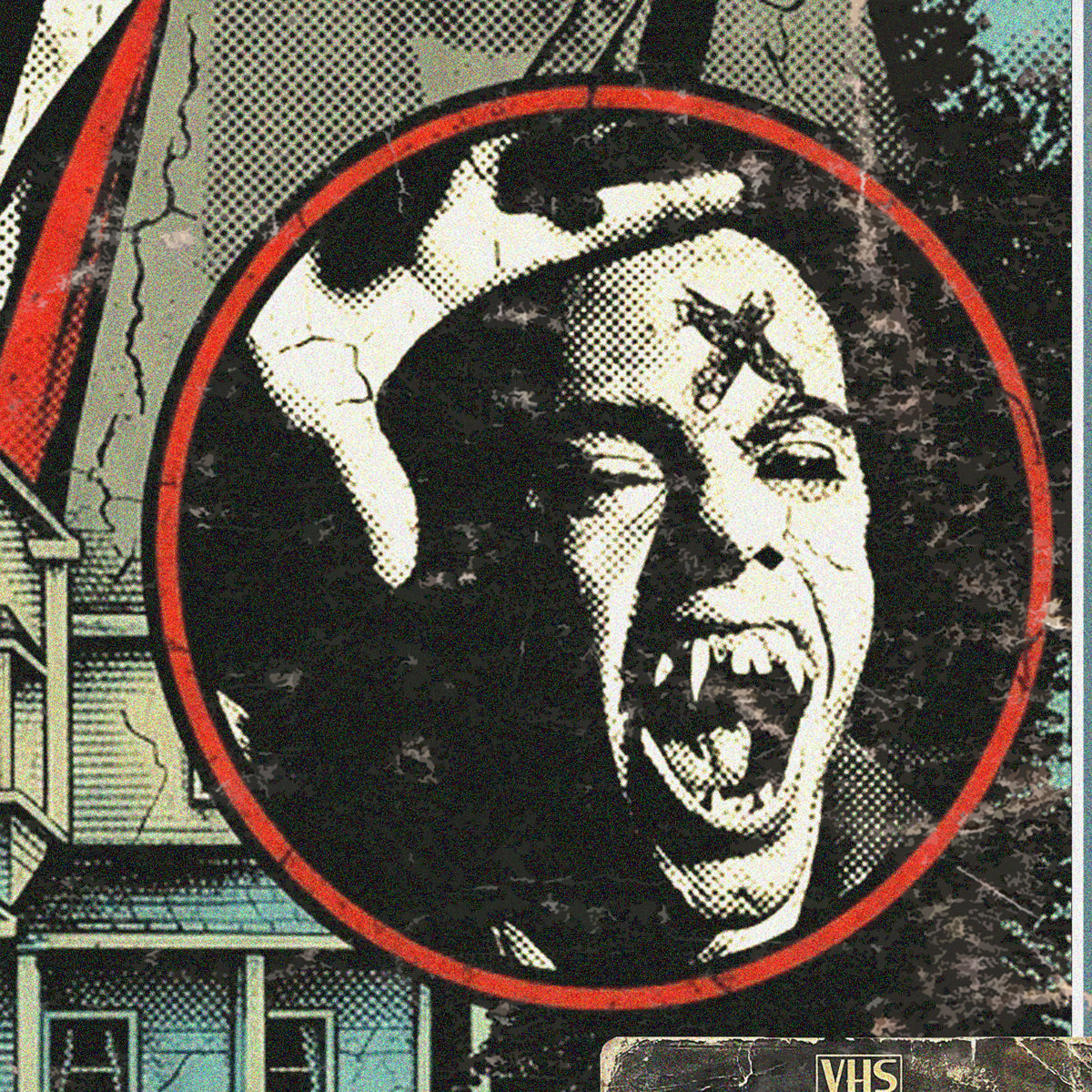 Fright Night (1985) - "Jerry Dandrige" VHS Tribute Art Print