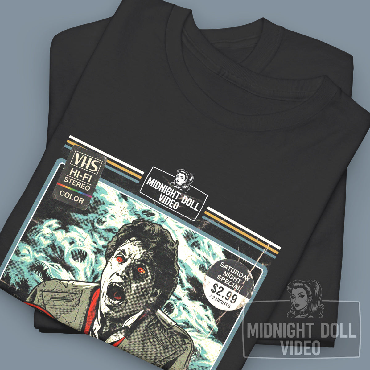 Fright Night (1985) - "Jerry Dandrige" VHS Tribute T-Shirt