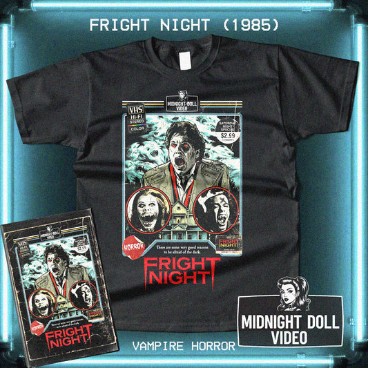 Fright Night (1985) - "Jerry Dandrige" VHS Tribute T-Shirt
