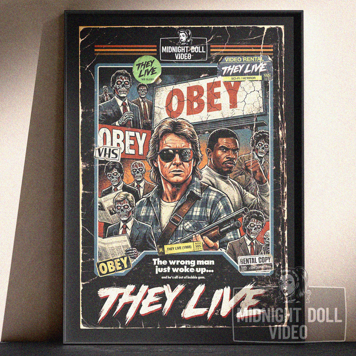 They Live (1988) - "Obey" VHS Tribute Art Print