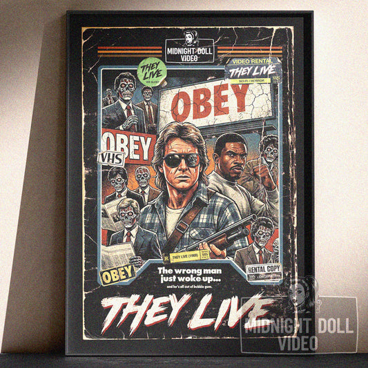 They Live (1988) - "Obey" VHS Tribute Art Print