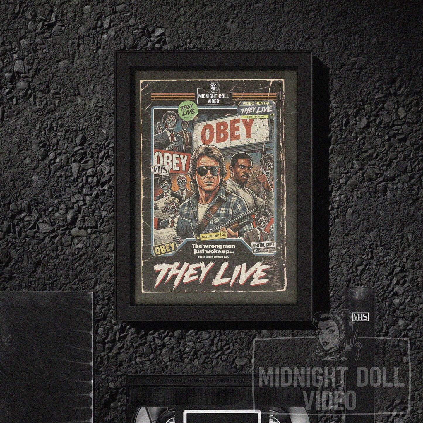 They Live (1988) - "Obey" VHS Tribute Art Print