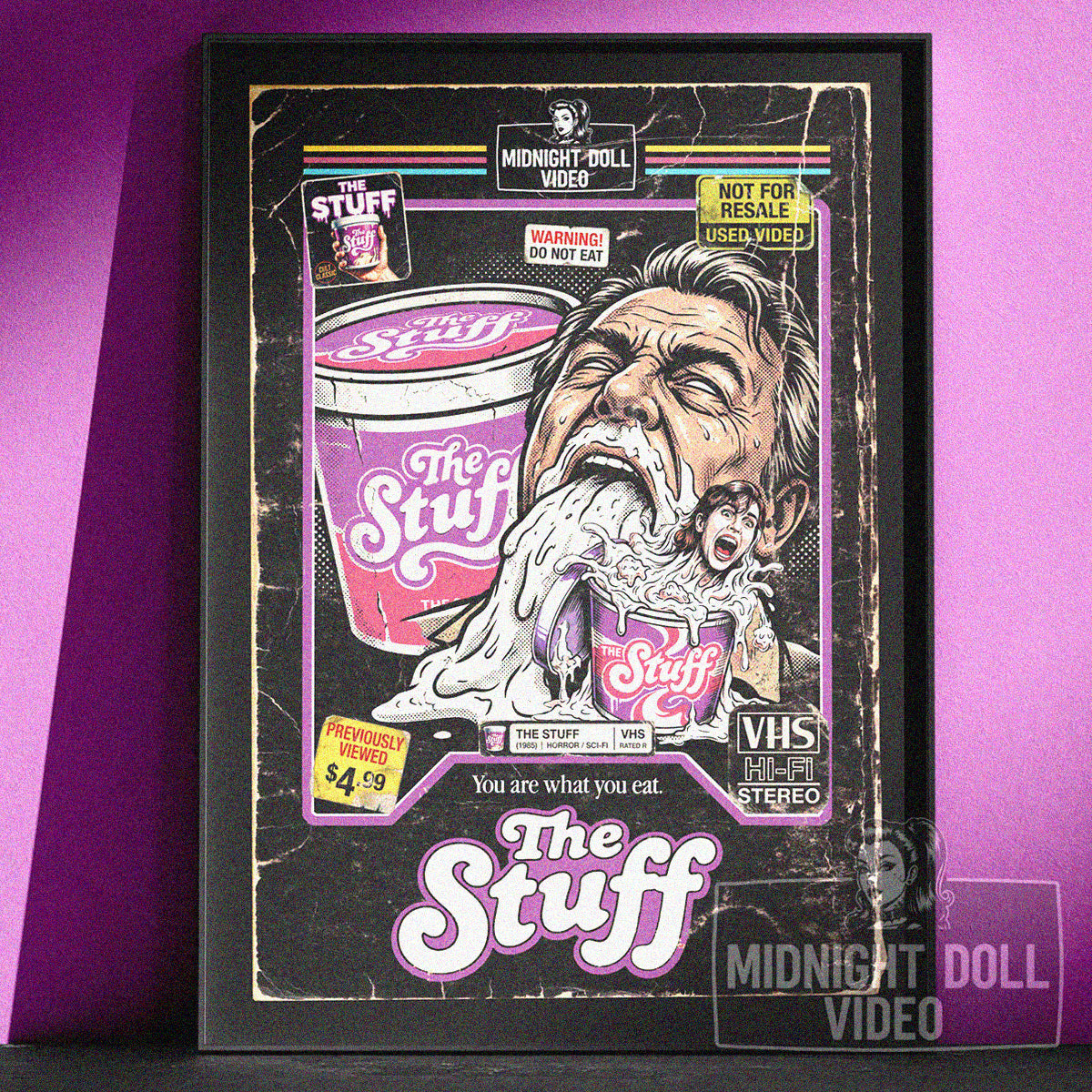 The Stuff (1985) "Eat It" - VHS Tribute Art Print