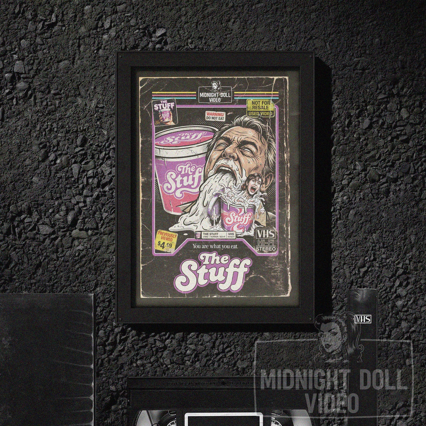 The Stuff (1985) "Eat It" - VHS Tribute Art Print