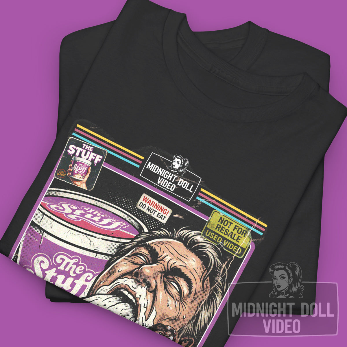 The Stuff (1985) "Eat It" - VHS Tribute T-Shirt