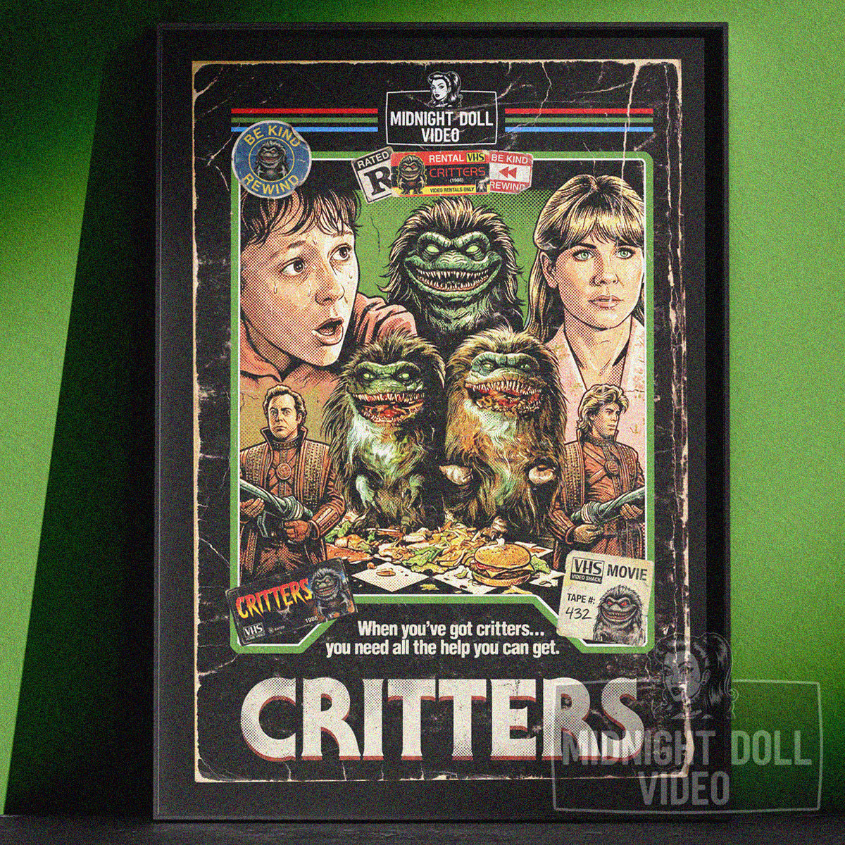 Critters (1986) - ''Crite Invasion'' VHS Tribute Art Print