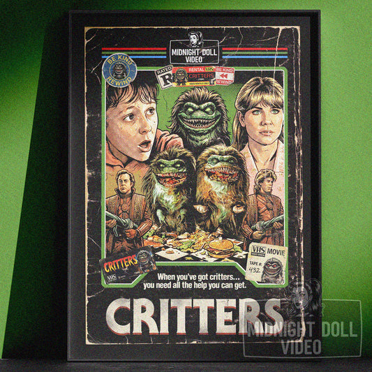 Critters (1986) - ''Crite Invasion'' VHS Tribute Art Print