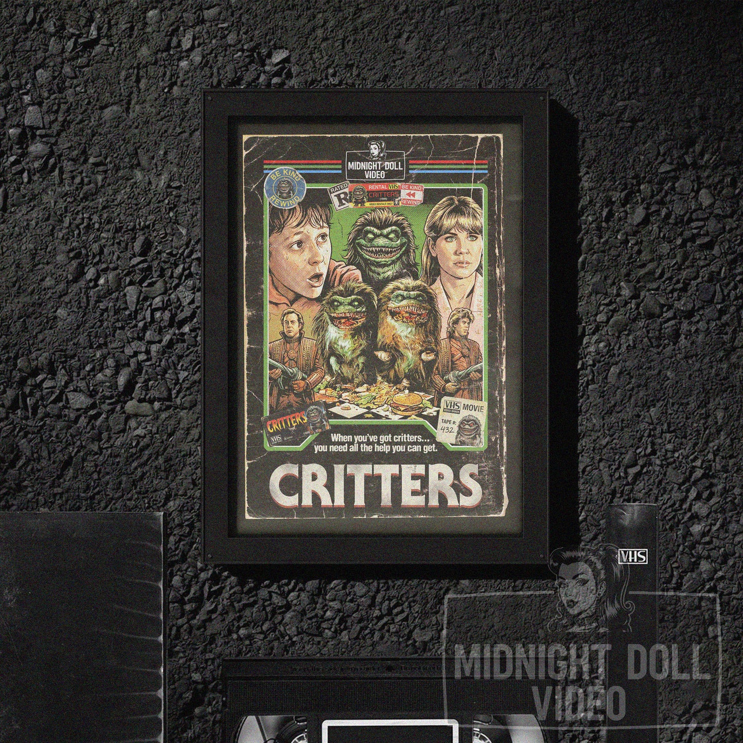 Critters (1986) - ''Crite Invasion'' VHS Tribute Art Print