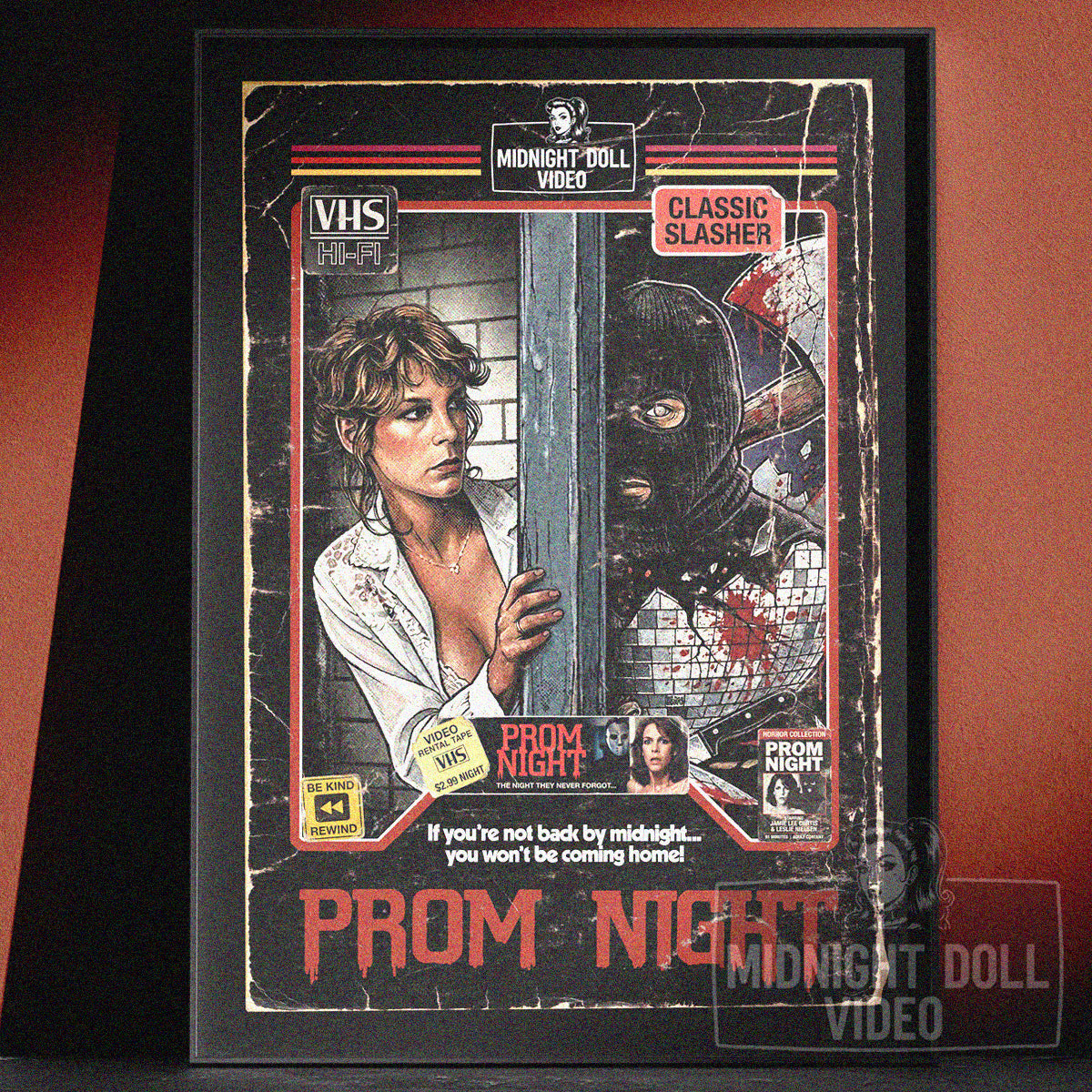 Prom Night (1980) - ''Jamie Lee Curtis'' VHS Tribute Art Print