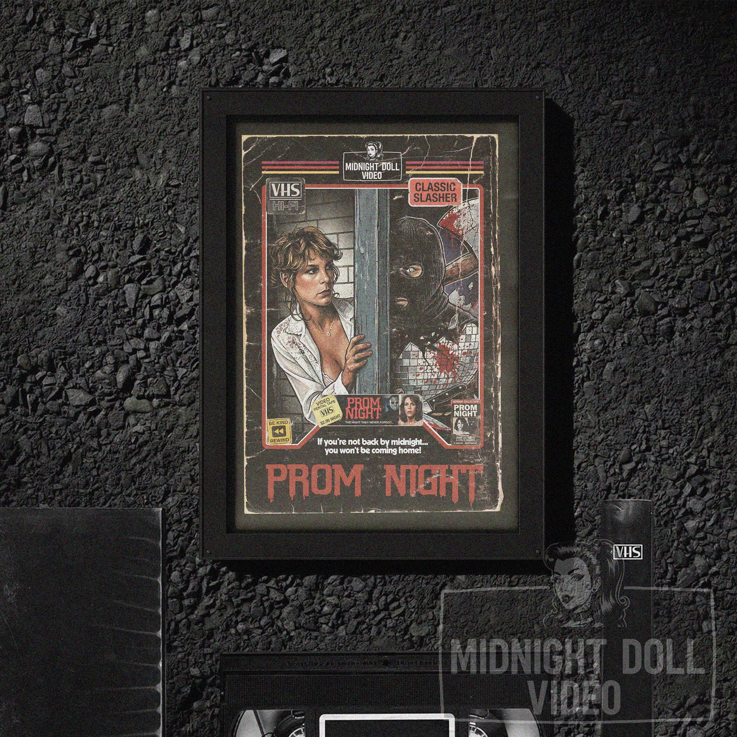 Prom Night (1980) - ''Jamie Lee Curtis'' VHS Tribute Art Print