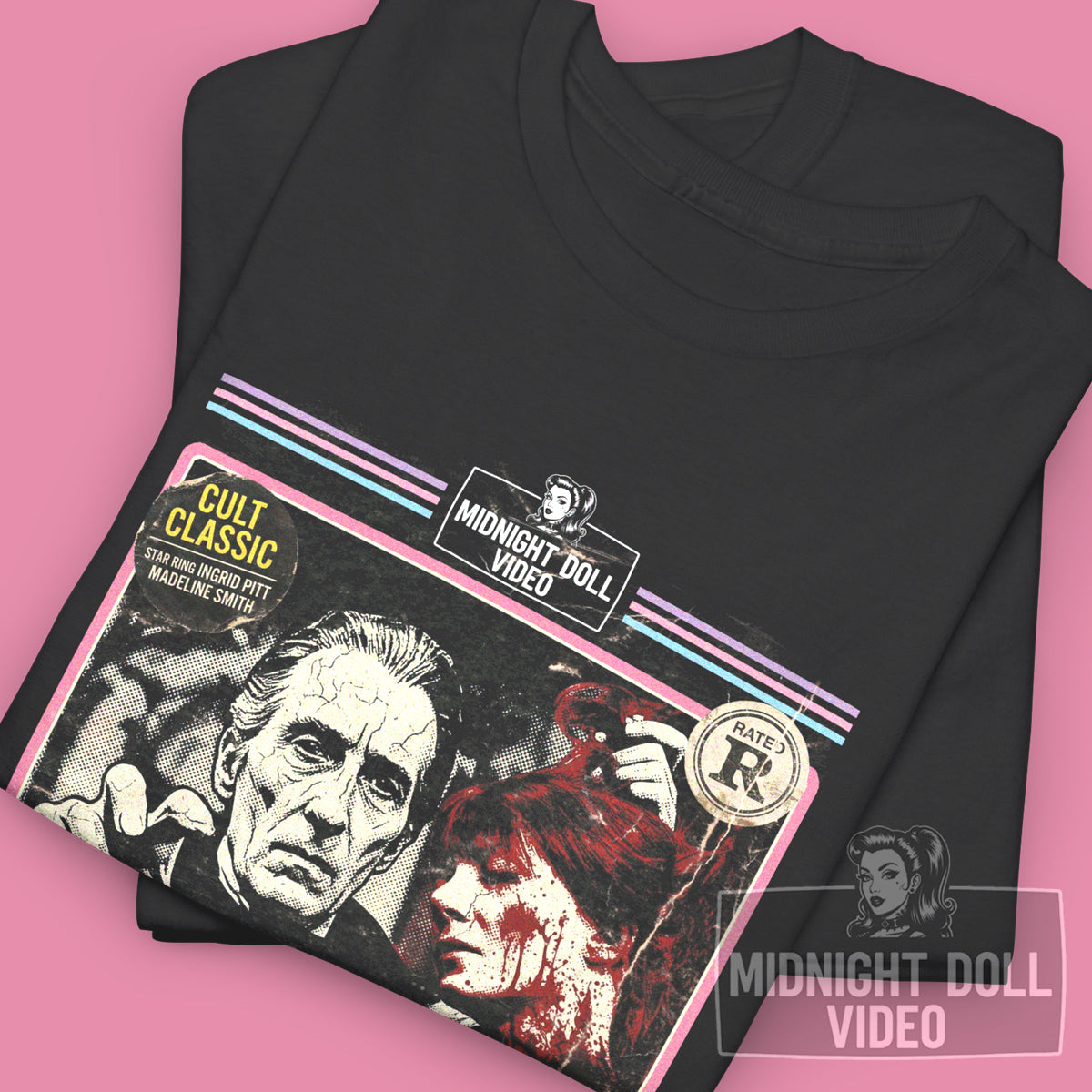 The Vampire Lovers (1970) ''Hammer Horror'' - VHS Tribute T-shirt