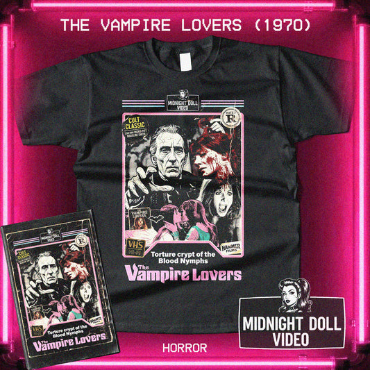 The Vampire Lovers (1970) ''Hammer Horror'' - VHS Tribute T-shirt