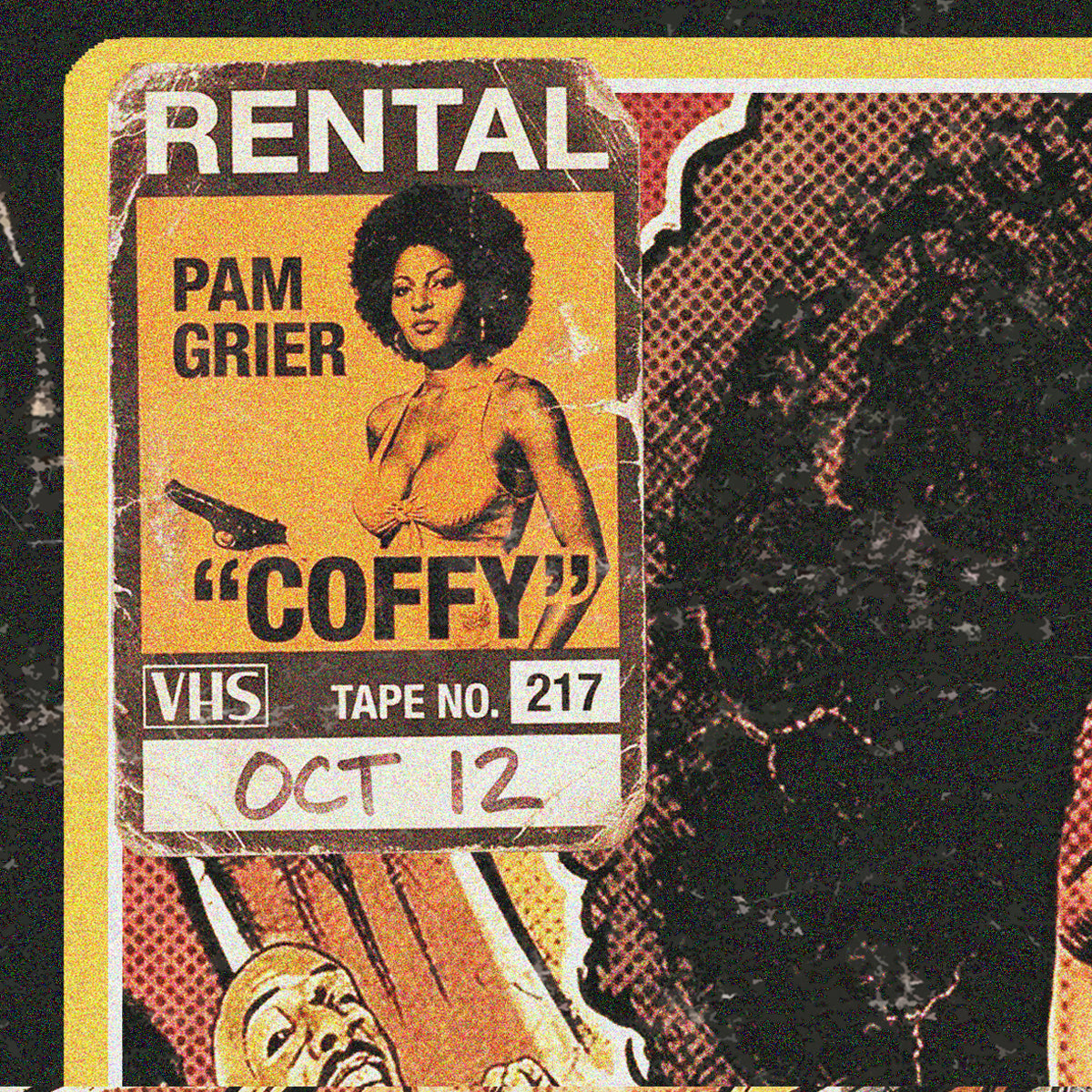 COFFY (1973) - "THE BADDEST ONE-CHICK HIT-SQUAD" VHS TRIBUTE ART PRINT