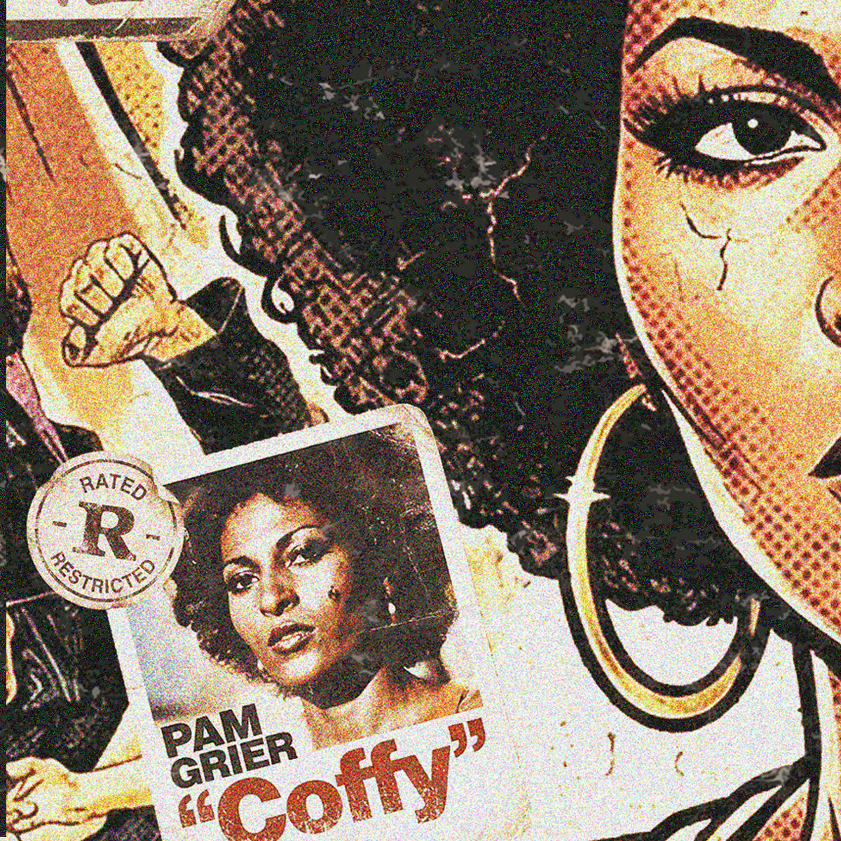 COFFY (1973) - "THE BADDEST ONE-CHICK HIT-SQUAD" VHS TRIBUTE ART PRINT