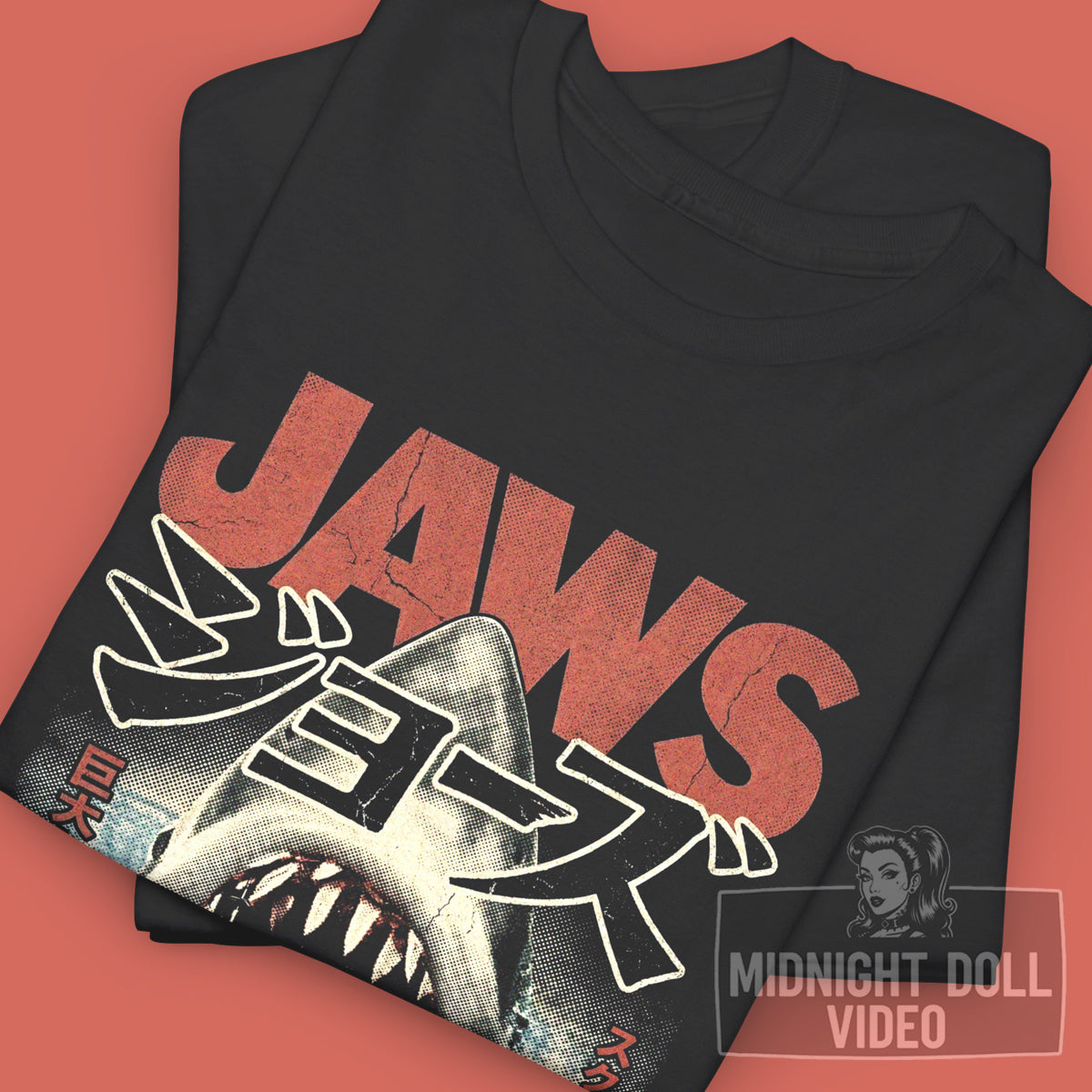 Jaws - Japanese Edition T-Shirt - Vintage Shark Movie Graphic Tee