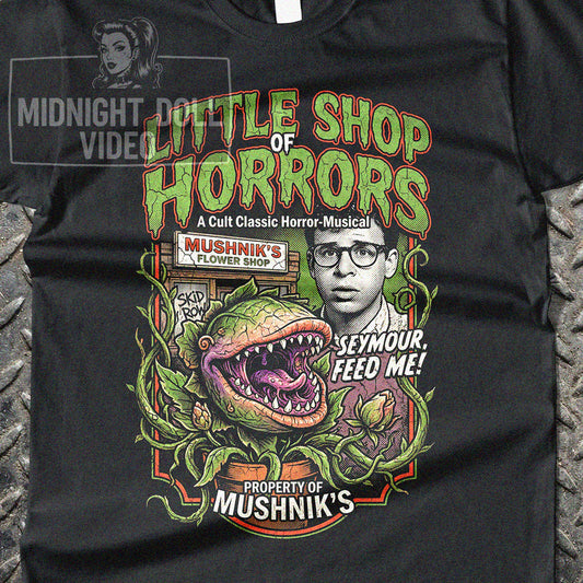 Little Shop of Horrors - "Seymour, Feed Me!" Vintage Shirt - Classic Fit