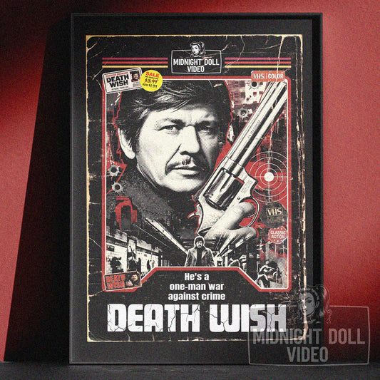 Death Wish (1974) - "One-Man War" VHS Tribute Art Print