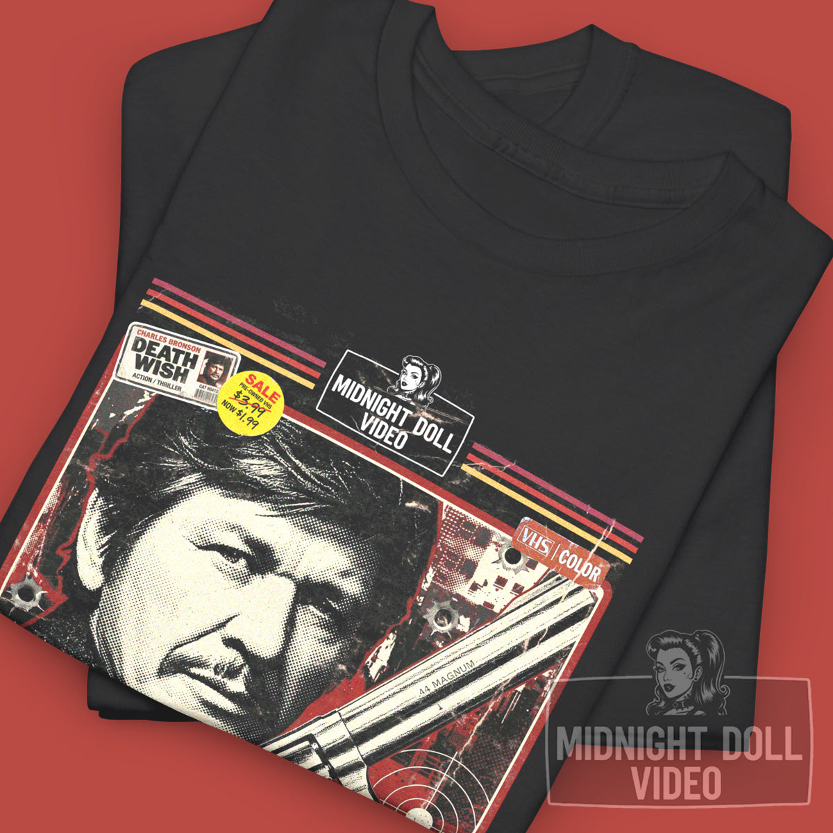 Death Wish (1974) - "One-Man War" VHS Tribute T-Shirt