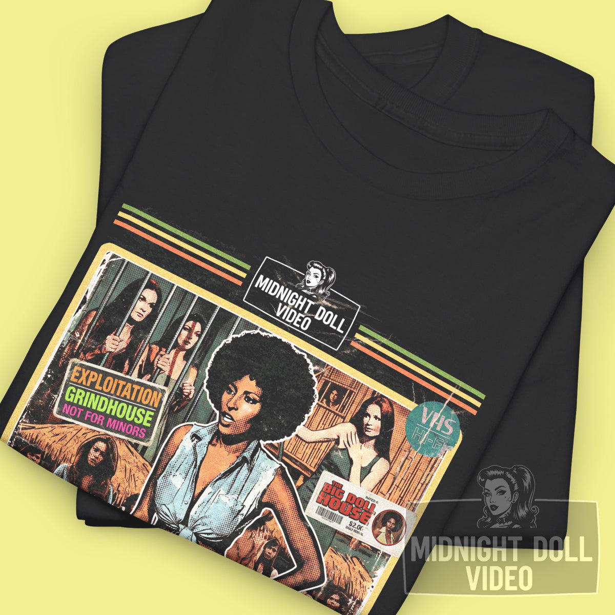 The Big Doll House (1971) - "Caged Desires" VHS Tribute T-Shirt