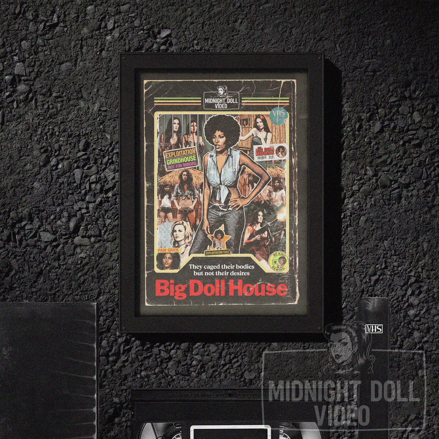 The Big Doll House (1971) - "Caged Desires" VHS Tribute Art Print