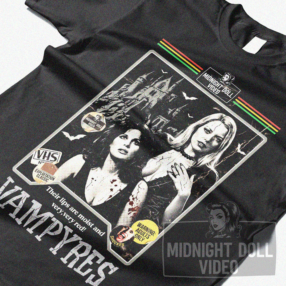 Vampyres (1974) - "Very, Very Red" VHS Tribute T-Shirt