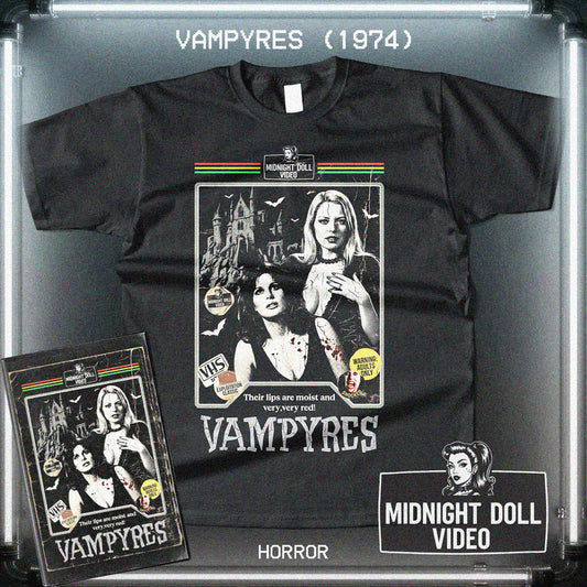 Vampyres (1974) - "Very, Very Red" VHS Tribute T-Shirt