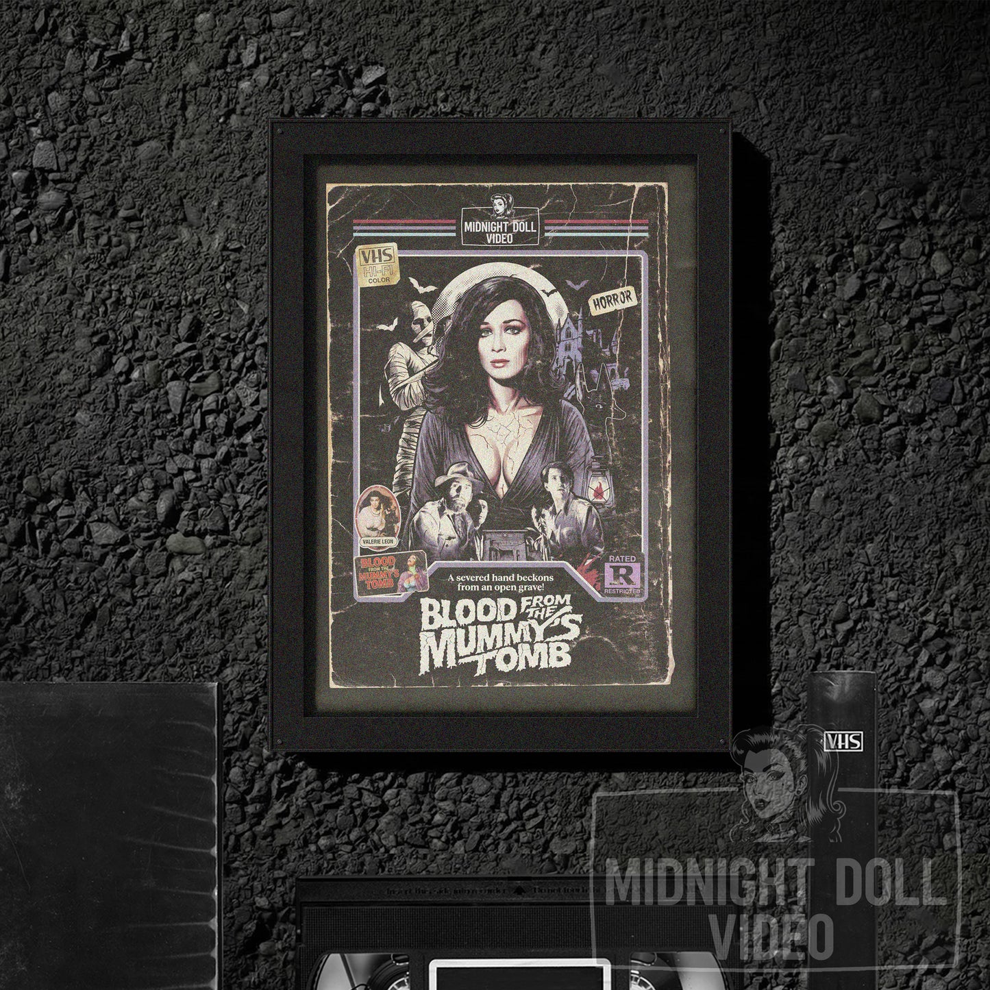 Blood From the Mummy's Tomb (1971) - "Valerie Leon" VHS Tribute Art Print