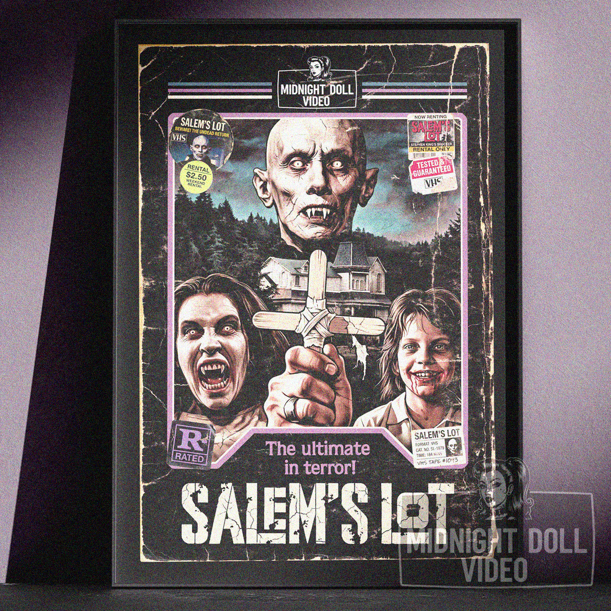Salem's Lot (1979) - "The Ultimate in Terror" VHS Tribute Art Print