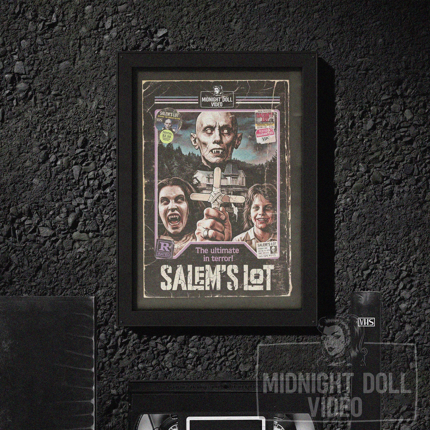 Salem's Lot (1979) - "The Ultimate in Terror" VHS Tribute Art Print